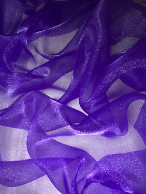 Meter Purple Shiny Crystal Organza Fabric 58” Decoration Dress