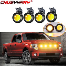 4Pcs Amber Front Grille Mark light For 2009-2018 Dodge RAM 1500 2500 3500