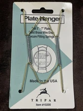 Tripar 5 in to 7 in. Solid Brass Wire Ends Secure Fitting Springs Plate Hanger