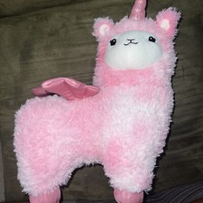 FAO Schwarz Pink Wings Llamacorn Plush Stuffed Animal LED Lights Up Sound