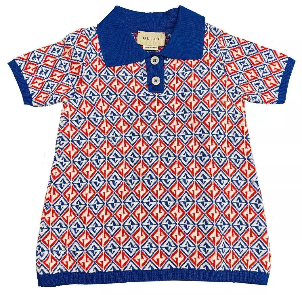 Polo Gucci 9 12 mois bleu marine/rouge