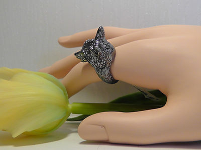 Alexis Bittar Elements Dark Phoenix Crystal Fox Head Ring. Size 7. *****NEW*****