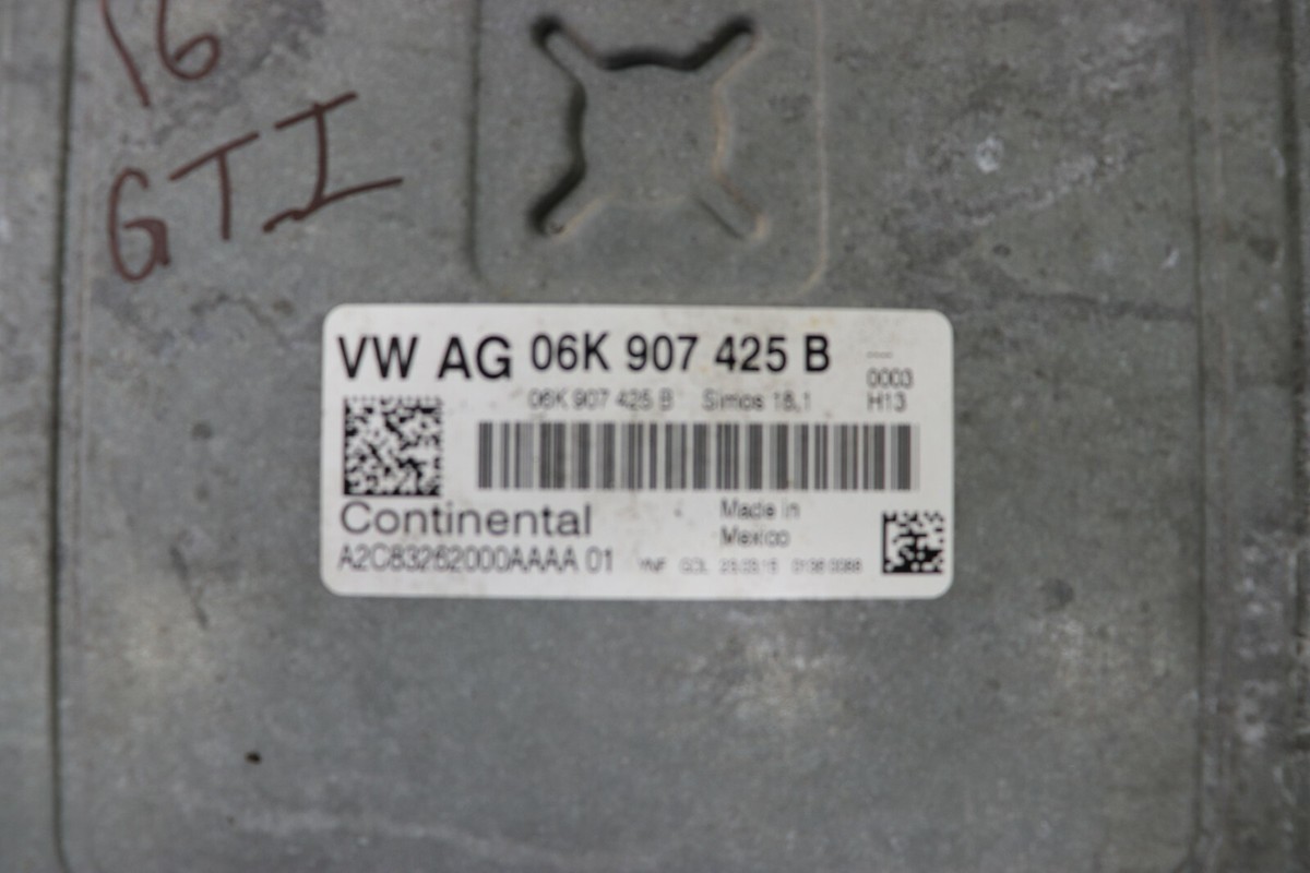 15 16 VOLKSWAGEN VW GTI JETTA ECU ENGINE CONTROL MODULE UNIT 
