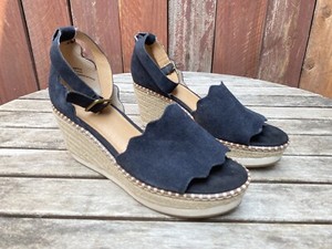 daffodil espadrille wedge sandal