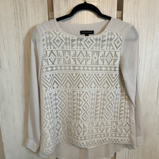Banana Republic Women's White Long Sleeve Blouse - Size XS Petite