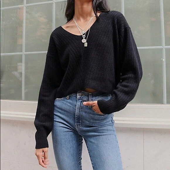 Free people deals black jumper