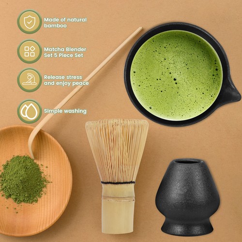 5 Pcs Matcha Set Practical Matcha Whisk Set Includes Matcha Bowl with Leko+ - Picture 8 of 27