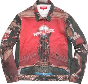 Supreme Scarface ™ The World Is Yours Denim Jacket Full Zip Box Logo L Limited | eBay