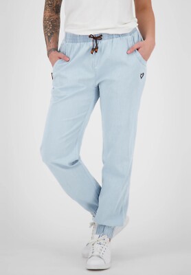 ALIFE AND KICKIN Alicia jogger pants Relaxed For Jeans Sz S- Light Denim