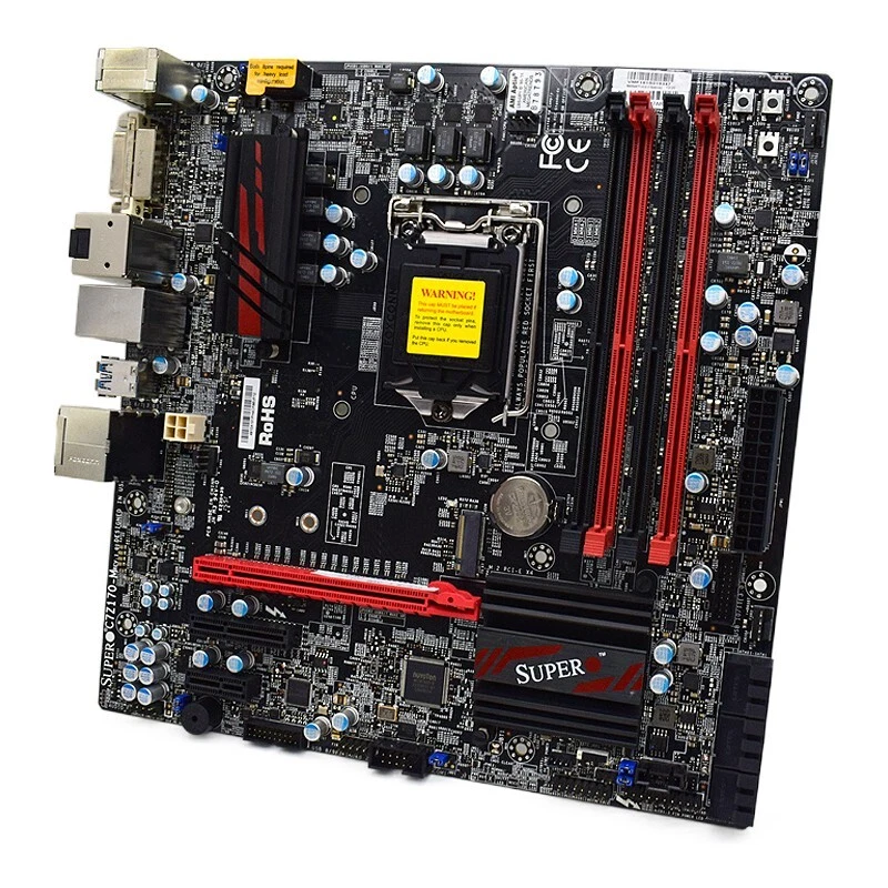 Intel Z170 Motherboard Supermicro C7Z170-M LGA1151 DDR4 for Intel Core i3/i5/i7 - Image 4 of 4