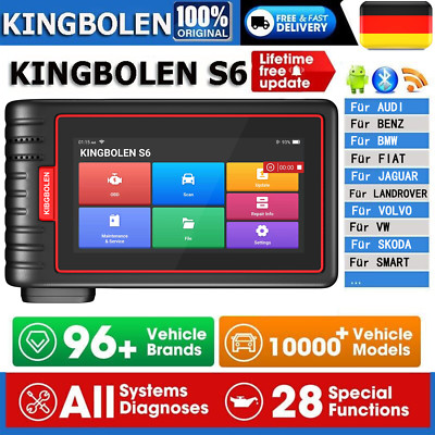2026 KINGBOLEN S6 KFZ Diagnosegerät Auto OBD2 Scanner ALL SYSTEM Diagnosis BT4.0