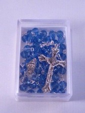 SEPTEMBER BIRTHSTONE    Sapphire    ITALIAN GLASS ROSARY    6mm Beads