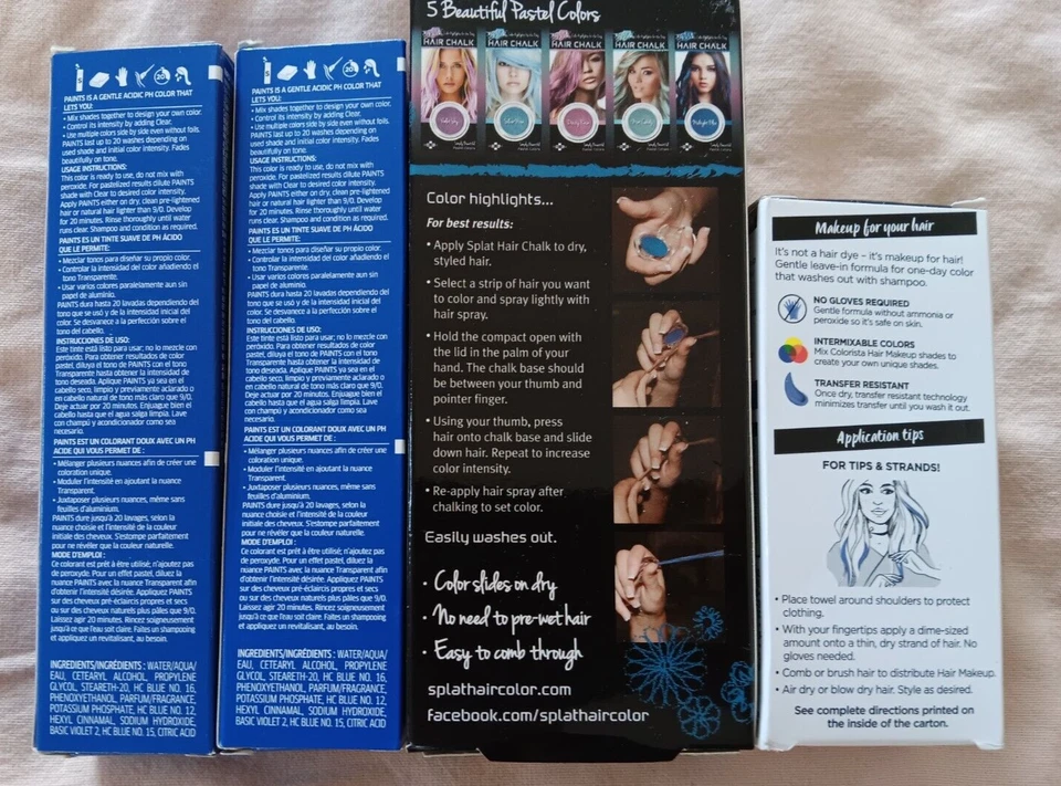 L'oreal Paris Colorista Splat Medianoche Plateado Azul Cabello Tiza Maquillaje Pintura Wella Foto 3 de 4