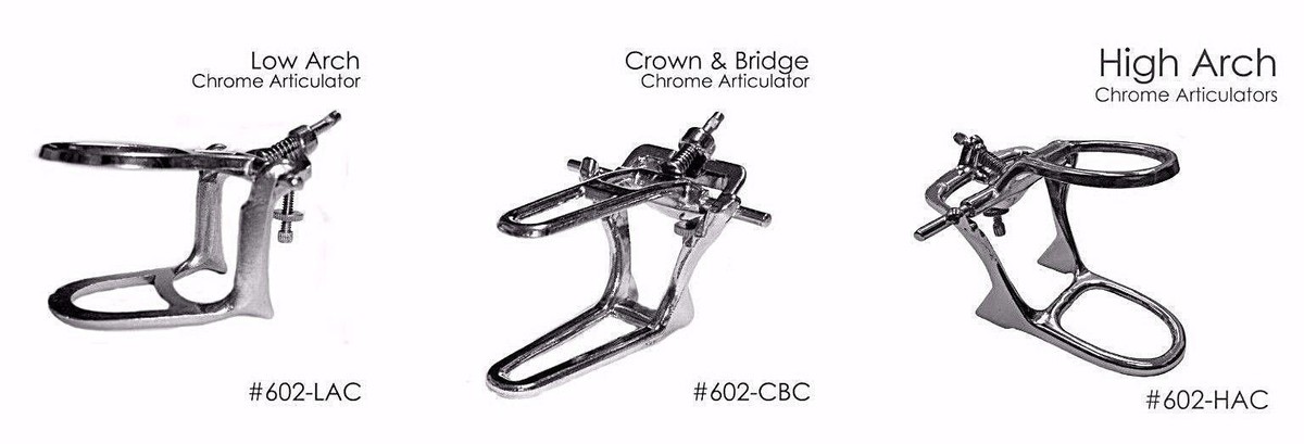 Dental Lab Articulator - Chrome Plated, Full Low Arch, Adjustable For Denture Modeling (Small Size) 9 thumbnail image