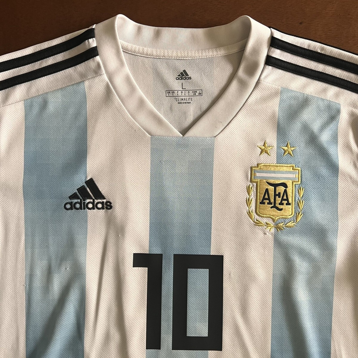 ADIDAS 2018 🇦🇷 Argentina 🐐 MESSI Home Football Shirt Soccer