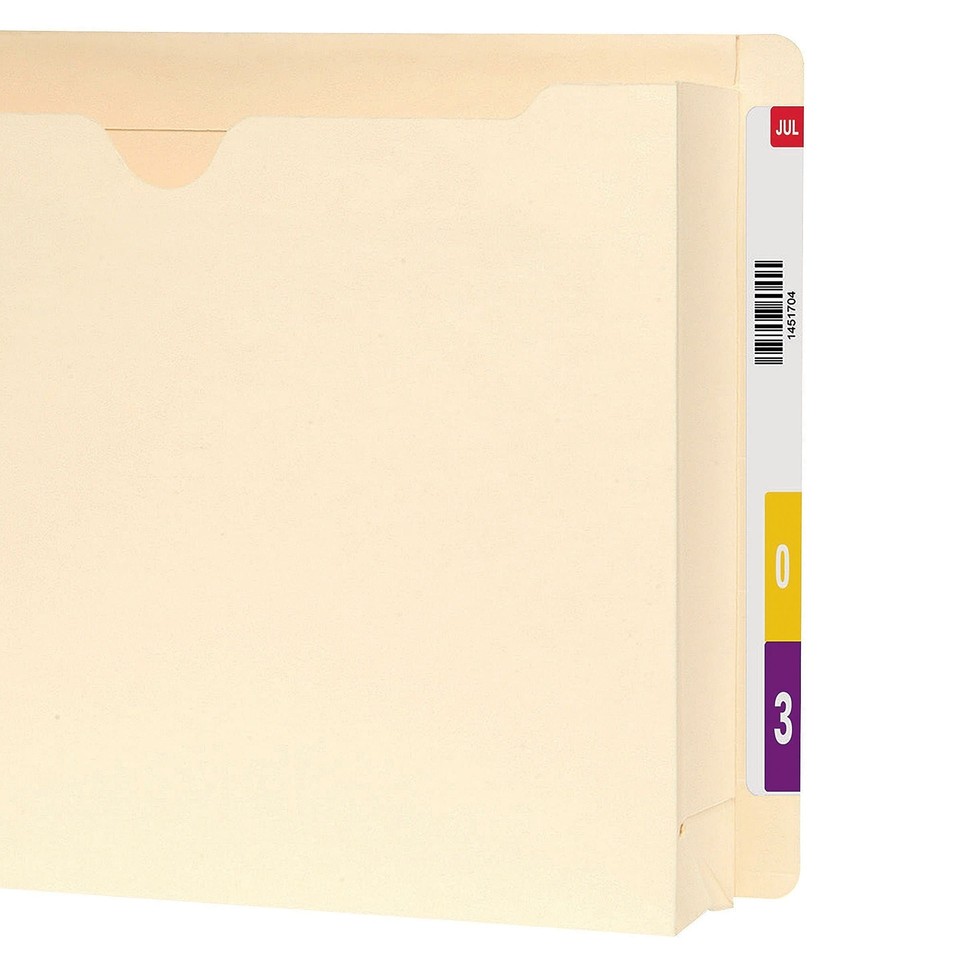 End Tab Expanding File Jacket, Reinforced StraightCut Tab, 2" Expansion, Let... 86486769105 eBay