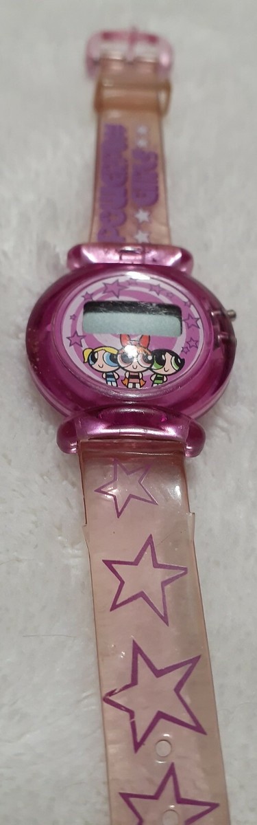 RARE Vintage 2001 The Power Puff Girls PINK Acrylic Watch TM  display picture 2