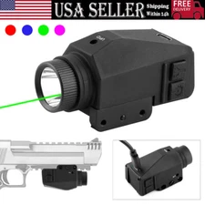 Flashlight Red/Green/Blue/Purple Laser Sight Combo Rechargeable Rail