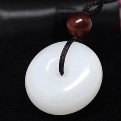 China handcarved white jade Pendant 