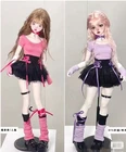 BJD Clothes Slim Fit T-shirt Lace Short Skirt Tutu Dress Outfit for 1/4 BJD Doll
