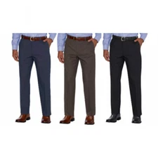 Kirkland Signature Mens Non-Iron Comfort Pants Expandable Expander Waist Variety
