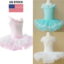 Girls Ballet Gymnastic Leotard Tutu Dress Ballerina Dance wear Princess Skirt