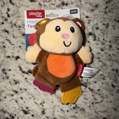 NWT Playtex Baby Happy Monkey Teether New Plush