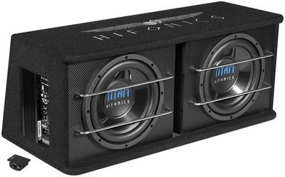 Hifonics TDA250R | 2 x 25 cm (10'') Aktiv-Dual-Bassreflex Subwoofer 600 WATT BASS