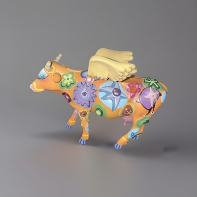 2000 COWPARADE ANGELICOW Angel  #9127 EUC! Read About Box