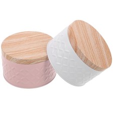 2 Pcs Empty Tins for Wedding Cookies Small Candy Storage Solution