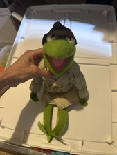 Fisher Price Vintage Kermit The Frog Muppet Detective Plush 857 Jim Henson Toy