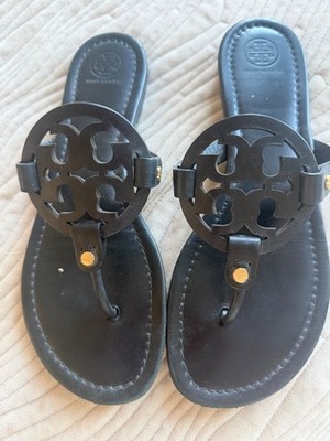 Tory Burch Black Sandals Excellent Size 10