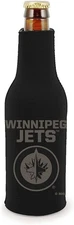 Winnipeg Jets 2-Pack Zipper Bottle Tonal Black Beverage Insulator Neoprene...