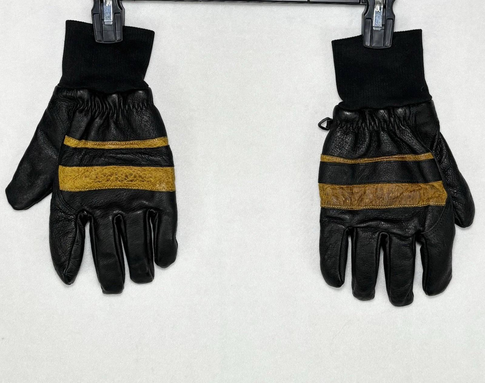FlyLow Ridge Gloves Size XL Leather Gloves Black Yellow Nice Condition