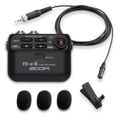ZOOM F2-BT/B F2-BT with Lavalier Microphone 32-bit Float Recording No Sound