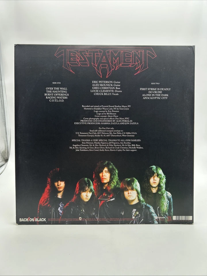 TESTAMENT "Legacy" LP 2011 UK Back On Black – BOBV275LP Gatefold Foto 2 de 4