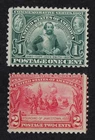 CKStamps: US Stamps Collection Scott#328 Small Thin, 329 1c 2c Mint H OG