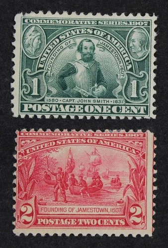 CKStamps: US Stamps Collection Scott#328 Small Thin, 329 1c 2c Mint H OG