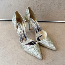 Badgley Mischka Womens Glitter Pump Heels Size 8.5 Special Occasion Glamorous
