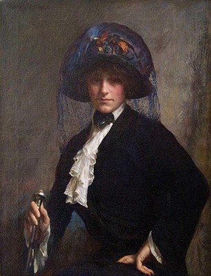 Joseph DeCamp The Blue Veil 1913 17''x 22'' Archival Art Print