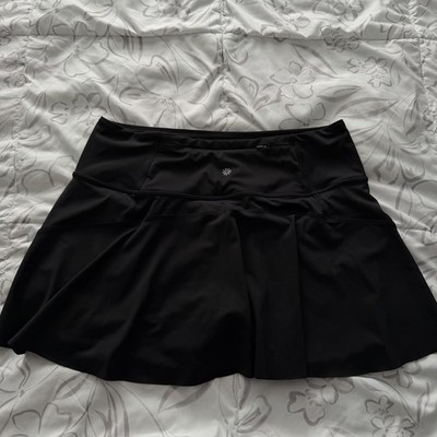 Athleta Black Ace Advantage Tennis Skort 13.5 Golf Pickleball Pockets Size L