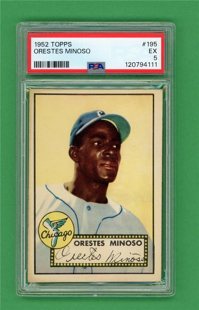 1952 Topps #195 Minnie Minoso ** ROOKIE ** PSA EX 5 RC ** Chicago White Sox card