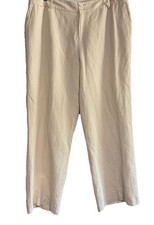 Ralph Lauren Women's Linen-Blend Pants   Size 16W   Ivory Beige   Excellent