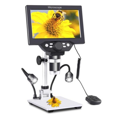 7 inch LCD Digital Microscope with 32G TF Card, 12MP 1080P USB Microscope Cam...