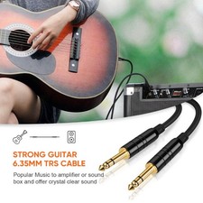 Guitar Patch Cable 6.35mm Pedal Connector Wire 3 Meter Instrument Accessory For