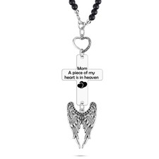 Memorial Car Charm Sympathy Gifts for Loss of Mom Rear View Mirror Hanging Be...