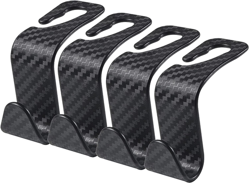 Curated visual reference: 4 Pack Car Seat Headrest Hooks Carbon Fiber Texture Purse Photo Inspiration