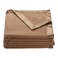 OakRidge Heirloom Merino Wool Blanket 100% Australian Wool with Vintage Satin
