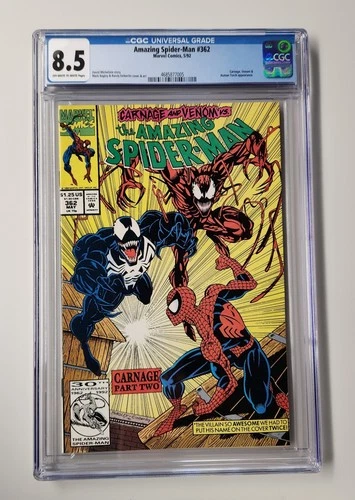 Amazing Spider-Man #362 CGC 8.5 New Slab - Second Carnage Appearance