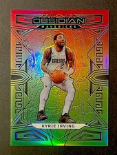 KYRIE IRVING 2022-2023 Obsidian Electric Etch Red Yellow Green Flood #'d /75 SP